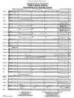 The Lion King: Soundtrack Highlights (noty pro koncertní orchestr, party, partitura)