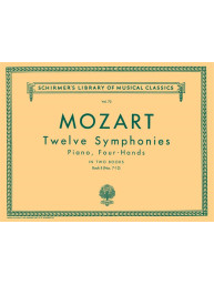W.A. Mozart: 12 Symphonies - Book 2: Nos. 7-12 (noty na čtyřruční klavír)