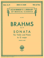 Johannes Brahms: Sonata in G Major, Op. 78 (noty na housle, klavír)