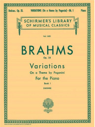 Johannes Brahms: Variations on a Theme by Paganini, Op. 35 - Book 1 (noty na klavír)