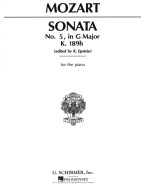 W.A. Mozart: Sonata No. 5 in G Major K189H/283 (noty na klavír)