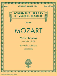 Wolfgang Amadeus Mozart: Sonata in A, K.526 (noty na housle, klavír)