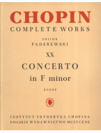 Frédéric Chopin: Concerto No.2 Op.21 F-minor Volume XX (noty pro orchestr, partitura)
