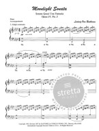 Ludwig van Beethoven: Moonlight Sonata (noty na trubku, klavír)