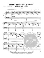 Ludwig van Beethoven: Moonlight Sonata (noty na klavír)(+audio)