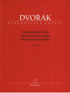 Antonín Dvořák: Piano Quartet In D Major Op.23 / Klavírní kvartet (noty na housle, violu, violoncello, klavír)