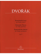 Antonín Dvořák: Romantic Pieces op. 75 / Romantické kusy (noty na housle, klavír)