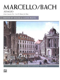 Marcello / Bach: Adagio from Concerto No. 3 in D minor (noty na klavír)