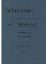 Robert Schumann: 12 Poems Op. 35 - Sets of Songs on Text by Kerner (noty na klavír, zpěv)