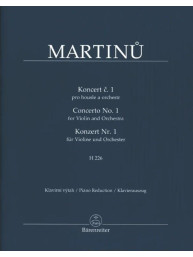 Bohuslav Martinů: Concerto no. 1 for Violin and Orchestra (noty na housle, klavír)