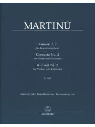 Bohuslav Martinů: Concerto no. 2 for Violin and Orchestra (noty na housle, klavír)