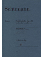 Robert Schumann: 12 Poems Op.35 - Low Voice (noty na klavír, zpěv)