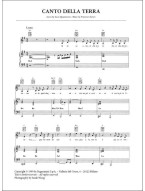 Andrea Bocelli: Canto della terra (noty na klavír, zpěv, akordy)