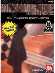 Chris Metheos: 50 Two-Hand Tapping Workouts for Electric Bass (tabulatury na baskytaru)(+audio)