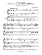 Alexander Peskanov: Concerto No. 1 for Piano and Strings (noty na čtyřruční klavír)(+audio)