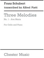 Franz Schubert / Alfredo Piatti: Ave Maria From Three Melodies (noty na violoncello, klavír)