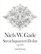 Niels Wilhelm Gade: Quartett D-Dur Op 63 (noty pro smyčcový kvartet)