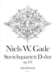 Niels Wilhelm Gade: Quartett D-Dur Op 63 (noty pro smyčcový kvartet)