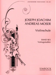 Andreas Moser, Joseph Joachim: Violin School Band 3 (noty na housle)