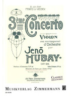 Jeno Hubay: 3. Concerto g-Moll op. 99 (noty na housle, klavír)
