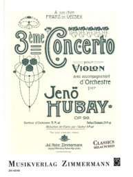 Jeno Hubay: 3. Concerto g-Moll op. 99 (noty na housle, klavír)