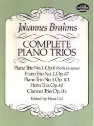Johannes Brahms: Complete Piano Trios (noty na housle, violoncello, klavír)