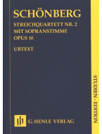 Arnold Schönberg: String Quartet no. 2 op. 10 with soprano part (noty pro smyčcový kvartet, partitura)