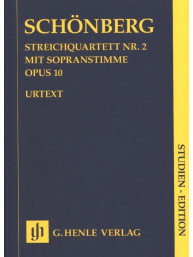 Arnold Schönberg: String Quartet no. 2 op. 10 with soprano part (noty pro smyčcový kvartet, partitura)