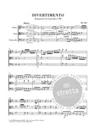 Wolfgang Amadeus Mozart: Divertimento K. 563 / Fragment K. Anh. 66 (noty pro smyčcové trio, partitura)