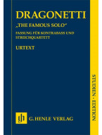 Domenico Dragonetti: The Famous Solo (noty pro smyčcový kvartet, kontrabas, partitura)