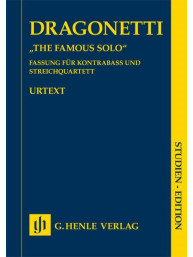 Domenico Dragonetti: The Famous Solo (noty pro smyčcový kvartet, kontrabas, partitura)