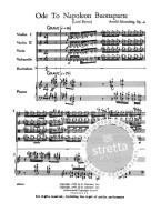 Arnold Schönberg: Ode To Napoleon Op.41 (noty pro smyčcový kvartet, klavír, partitura)