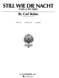 Carl Bohm: Calm as the Night / Still wie die Nacht - Low Voice (noty na klavír, zpěv)