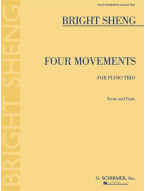 Bright Sheng: Four Movements (noty na housle, violoncello, klavír, party, partitura)