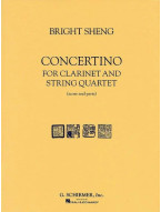 Bright Sheng: Concertino (noty na klarinet, smyčcový kvartet, party, partitura)