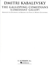 Dmitrij Kabalevskij: The Galloping Comedians / Comedian's Gallop (noty na xylofon či marimbu, klavír)