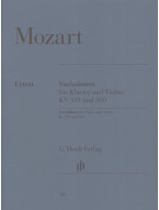 W.A. Mozart: Variations For Piano and Violin K.359 and K.360 (noty na housle, klavír)