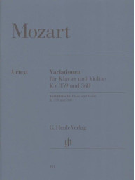 W.A. Mozart: Variations For Piano and Violin K.359 and K.360 (noty na housle, klavír)
