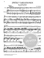 W.A. Mozart: Variations For Piano and Violin K.359 and K.360 (noty na housle, klavír)