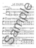 Ernest Chausson: Le Colibri (noty na klavír, zpěv)