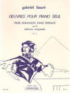 Gabriel Fauré: Romance sans paroles no. 3 - Extrait de l'op. 17 (noty na klavír)