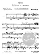 Maurice Ravel: Piece en Forme de Habanera (noty na klavír)