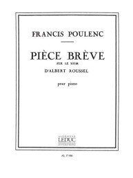 Francis Poulenc: Piece breve sur le Nom d'Albert Roussel (noty na klavír)