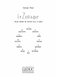 Georges Migot: Le Zodiaque, 12 Etudes de Concert (noty na klavír)
