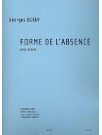 Georges Boeuf: Forme de L'Absence (noty na klavír)