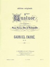 Gabriel Fauré: Quatuor No.2, Op.45 in G minor (noty pro klavírní kvartet)