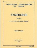 Vincent d'Indy: Symphonie Sur Un Chant Montagnard Français Op.25 (noty, partitura)
