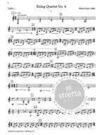 Philip Glass: String Quartet No .4 - Buckzak (noty pro smyčcový kvartet, party)
