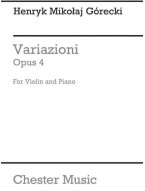 Henryk Mikolaj Górecki: Variazioni Op.4 (noty na housle, klavír)