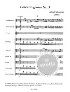 Alfred Schnittke: Concerto Grosso Nr. 3 (noty pro 2 housle, orchestr, partitura)